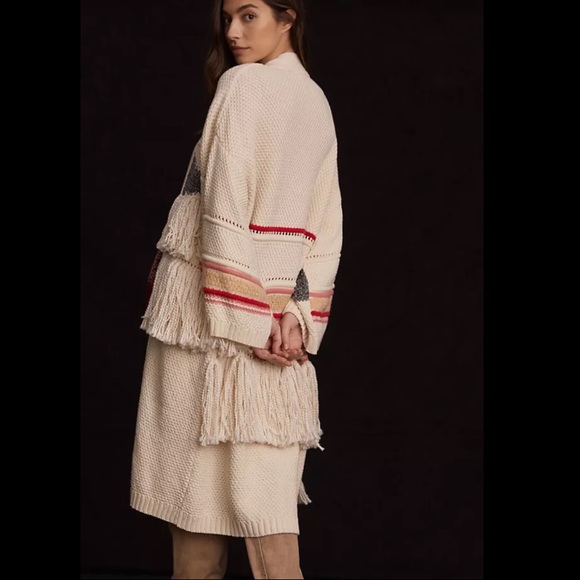Anthropologie NWT Fringed Duster Cardigan Size All.***Coming soon*** - Picture 3 of 9